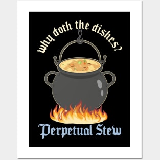 Perpetual Stew Broth cauldron Medieval History Studies Posters and Art